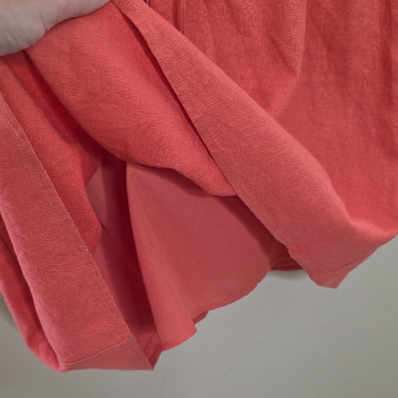 Socialite Jillian Tie Front Mini Dress Rust Orange Sienna Peach Womens Size XL - Picture 4 of 8